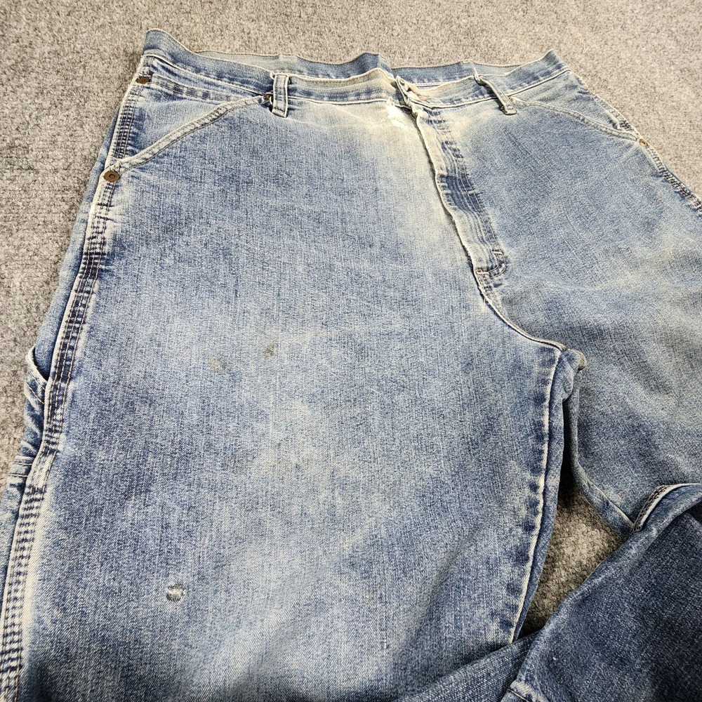 Wrangler Men's Vintage Carpenter Jeans 36x34 Distressed Baggy Y2K Denim - Picture 7 of 8
